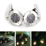 4 pcs outdoor recessed solar lamp