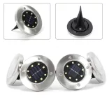 4 pcs outdoor recessed solar lamp
