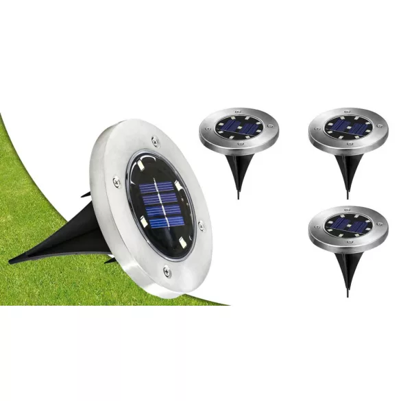4 pcs outdoor recessed solar lamp