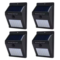 4-piece wall-mounted solar lighting