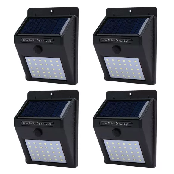4-piece wall-mounted solar lighting