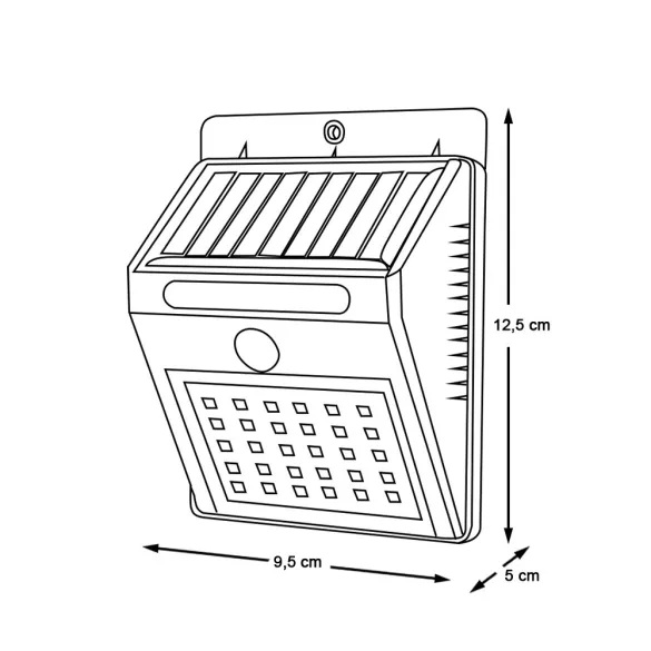 4-piece wall-mounted solar lighting