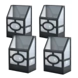 4 pcs outdoor black solar lamp
