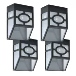 4 pcs outdoor black solar lamp