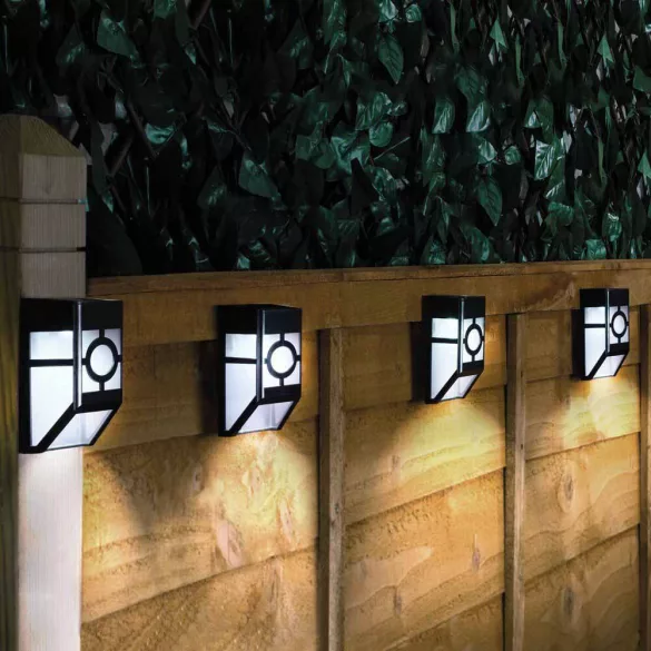 4 pcs outdoor black solar lamp