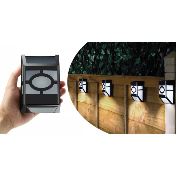 4 pcs outdoor black solar lamp