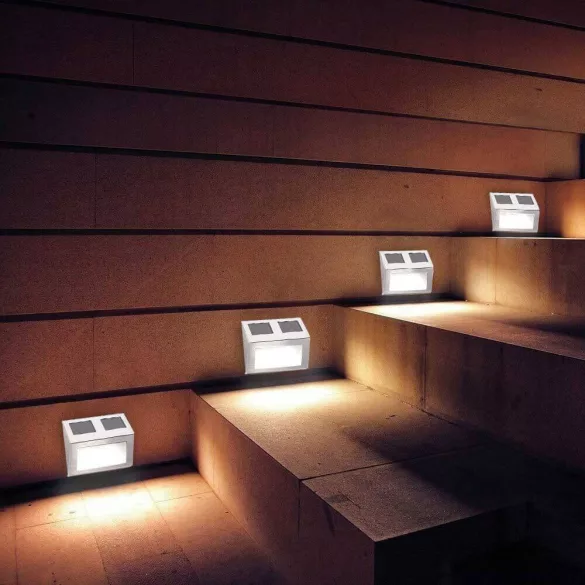 4 pcs wall-mounted outdoor solar lamps
