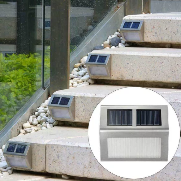 4 pcs wall-mounted outdoor solar lamps