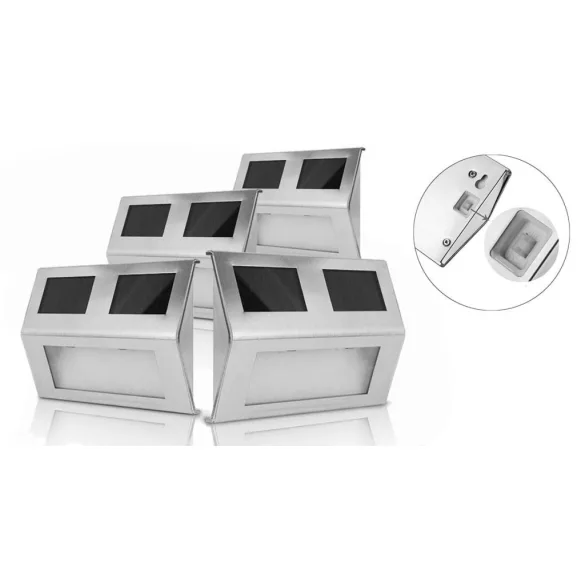 4 pcs wall-mounted outdoor solar lamps