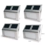 4 pcs wall-mounted outdoor solar lamps