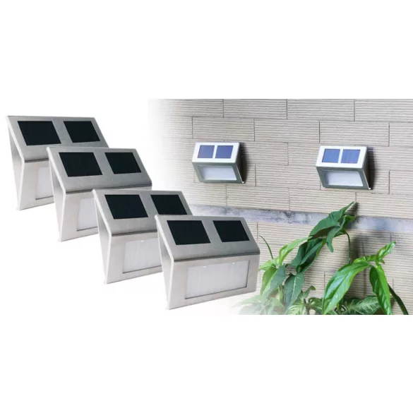 4 pcs wall-mounted outdoor solar lamps