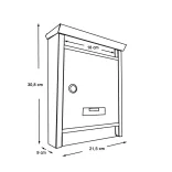 Metal Mailbox in Various Colors - Gray