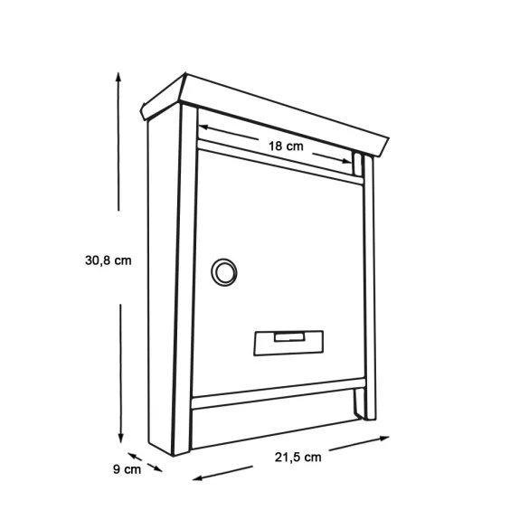 Metal Mailbox in Various Colors - Gray