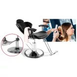 Hairdresser Chair with Adjustable Height - Black