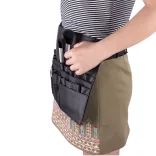 18-piece makeup brush set with a waist-mounted holder