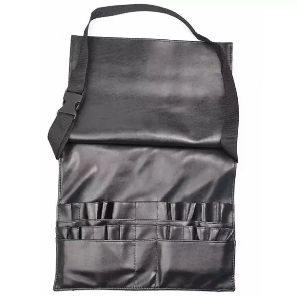 18-piece makeup brush set with a waist-mounted holder