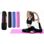 Yoga mat with a carrying bag, available in 3 colors - pink