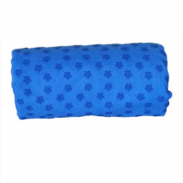 Non-slip yoga towel with a gift bag - blue