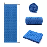 Non-slip yoga towel with a gift bag - blue