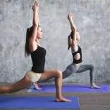 Non-slip yoga towel with a gift bag - blue