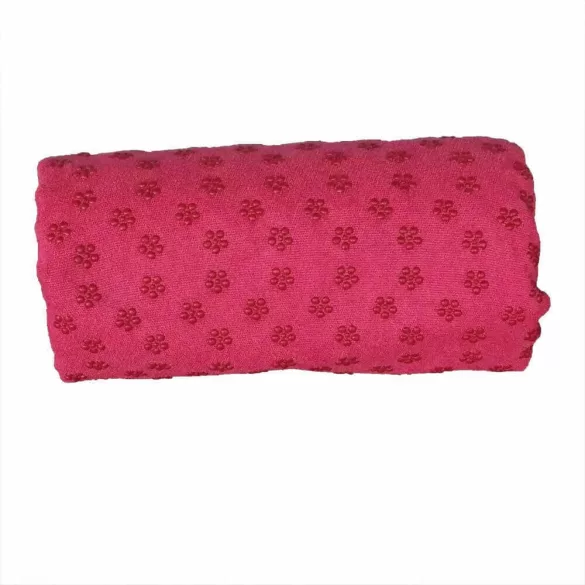 Non-slip yoga towel with a gift bag - pink