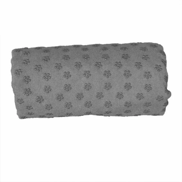 Non-slip yoga towel with a gift bag - gray