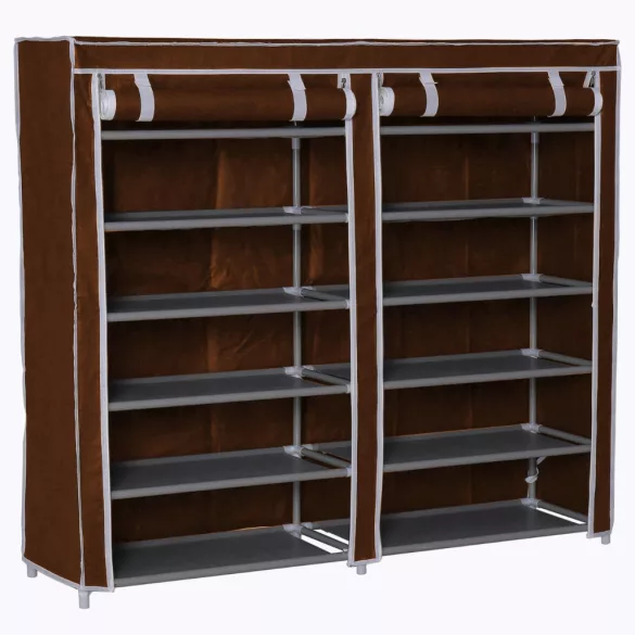 Mobile Shoe Storage Cabinet in 4 Colors - Brown
