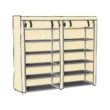 Mobile Shoe Storage Cabinet in 4 Colors - Beige