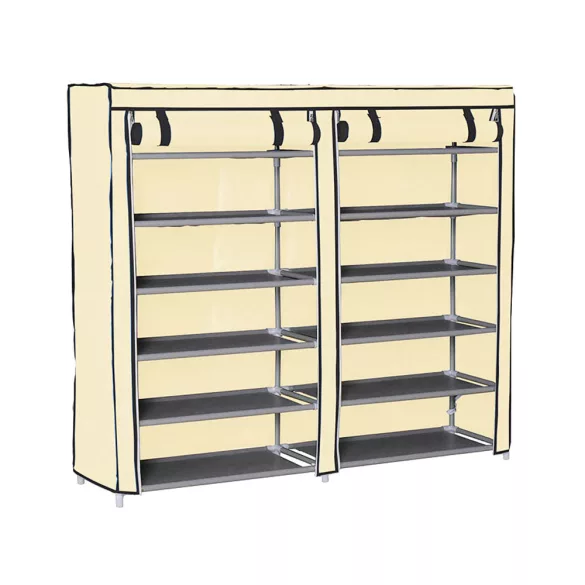 Mobile Shoe Storage Cabinet in 4 Colors - Beige