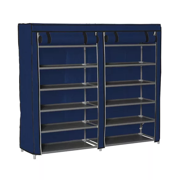 Mobile Shoe Storage Cabinet in 4 Colors - Blue