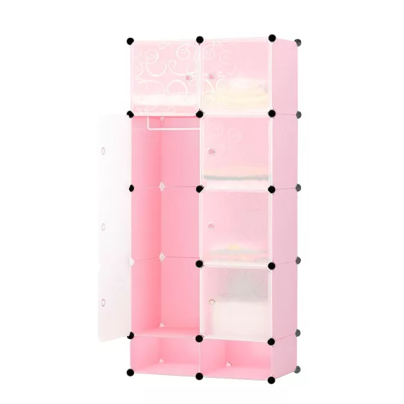 Plastic Modular Cabinet - Pink