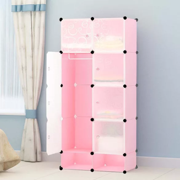 Plastic Modular Cabinet - Pink