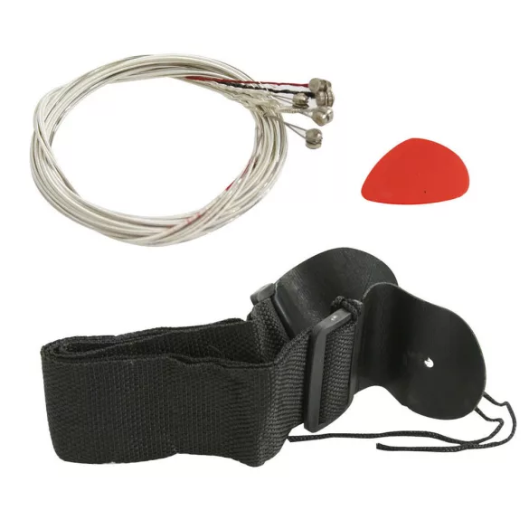 Acoustic Guitar Set for Beginners, with Free Tuner, Available in 2 Colors - Black