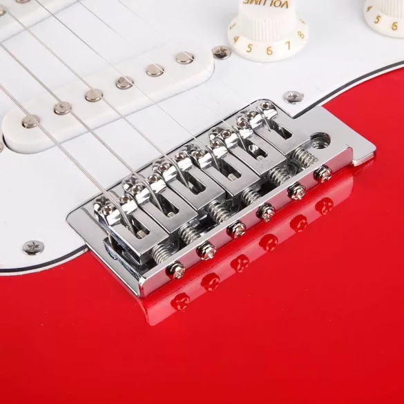 Electric Guitar Set for Beginners with Free Amplifier - Red
