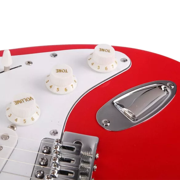 Electric Guitar Set for Beginners with Free Amplifier - Red