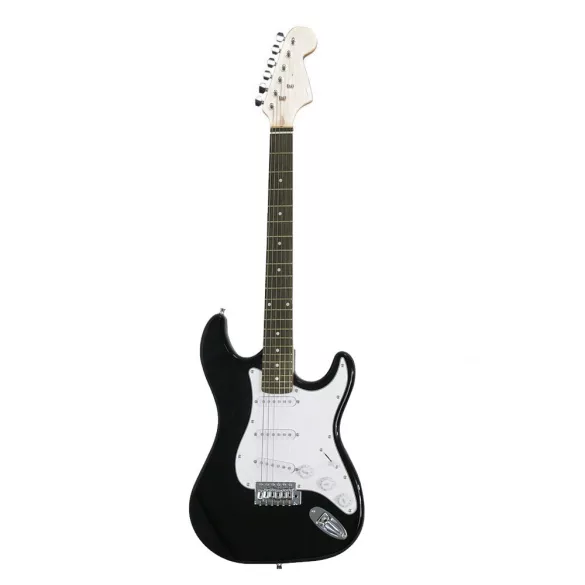 Electric Guitar Set for Beginners with Free Amplifier - Black
