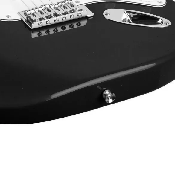 Electric Guitar Set for Beginners with Free Amplifier - Black