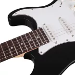 Electric Guitar Set for Beginners with Free Amplifier - Black