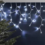 LED Icicle Light Curtain in 2 Sizes, Cool White - 230 LEDs