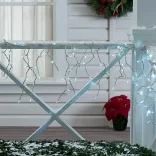 LED Icicle Light Curtain in 2 Sizes, Cool White - 230 LEDs