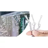 LED Icicle Light Curtain in 2 Sizes, Cool White - 230 LEDs