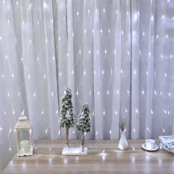  128 LED Net String Lights, Available in 2 Colors - Cool White