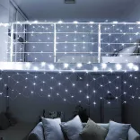 128 LED Net String Lights, Available in 2 Colors - Cool White