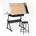 Adjustable Drawing Table with Free Chair