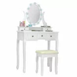 Hollywood Vanity Table, Multiple Colors - White