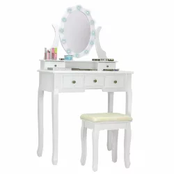 Hollywood Vanity Table, Multiple Colors - White