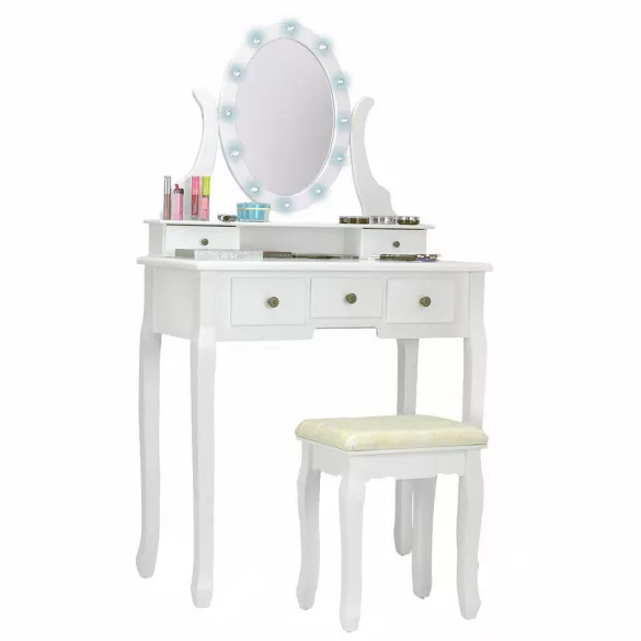 Hollywood Vanity Table, Multiple Colors - White