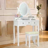 Hollywood Vanity Table, Multiple Colors - White
