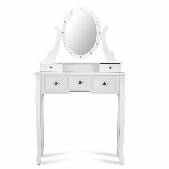 Hollywood Vanity Table, Multiple Colors - White