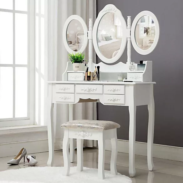 Dressing Table Milano, Available in Multiple Colors - White